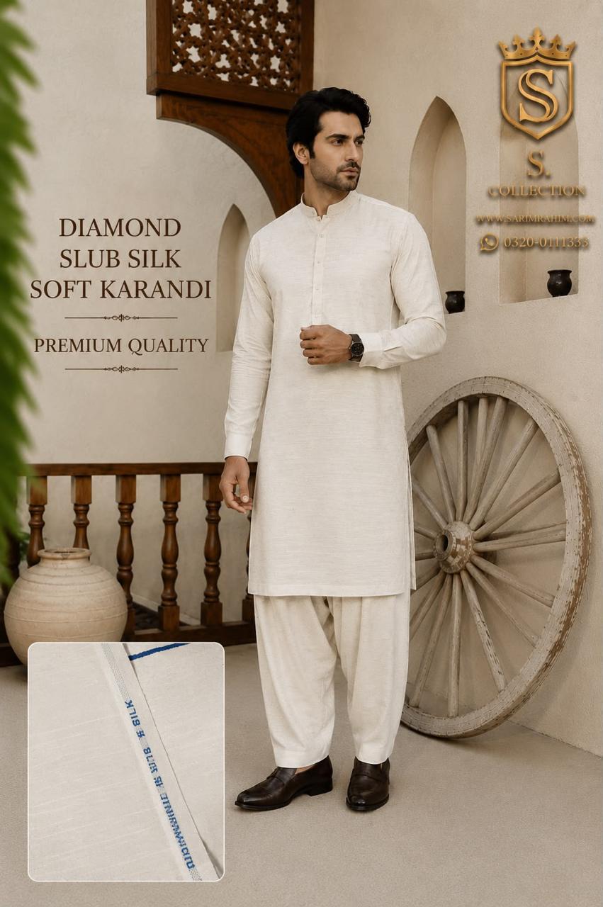 Diamond Slub Silk Karandi